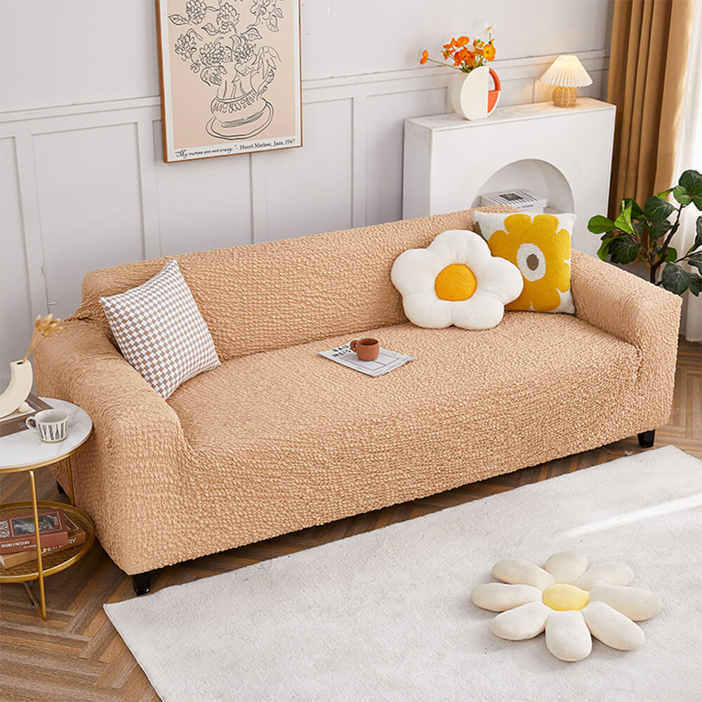 All-Season Cloud Bubble Textured Stretch Full-Cover Couch Cover - Image 14