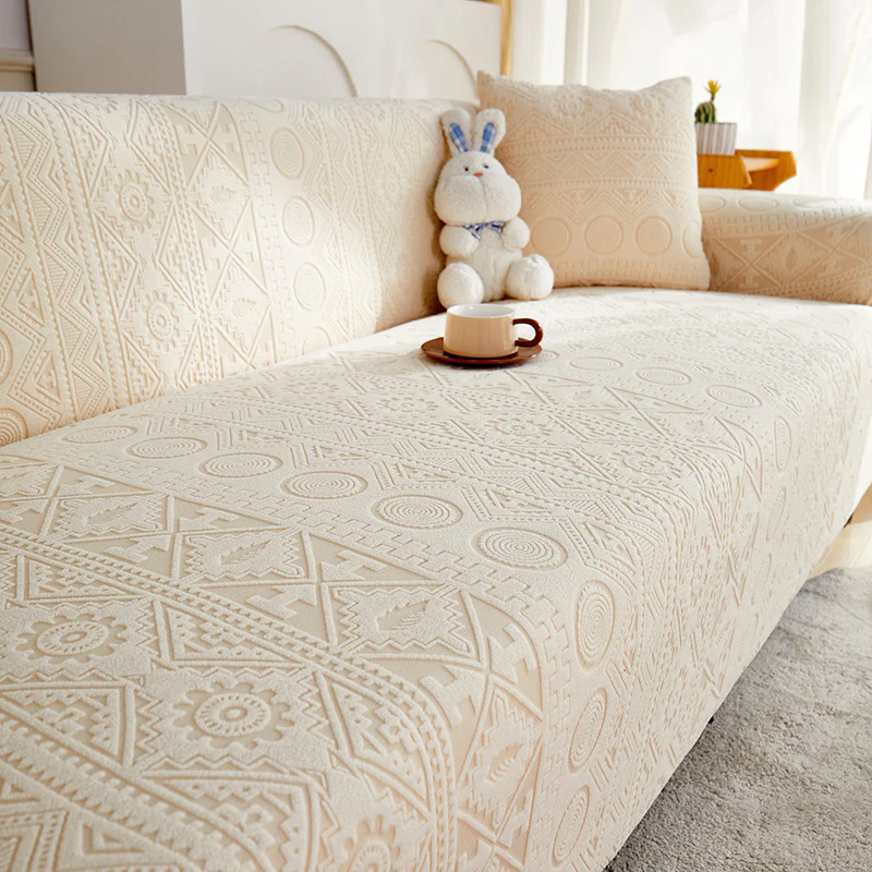 Bohemian Jacquard Stretch Full-Cover Anti-Slip Couch Cover With Pillowcase - Image 11