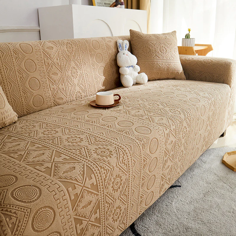 Bohemian Jacquard Stretch Full-Cover Anti-Slip Couch Cover With Pillowcase - Image 9