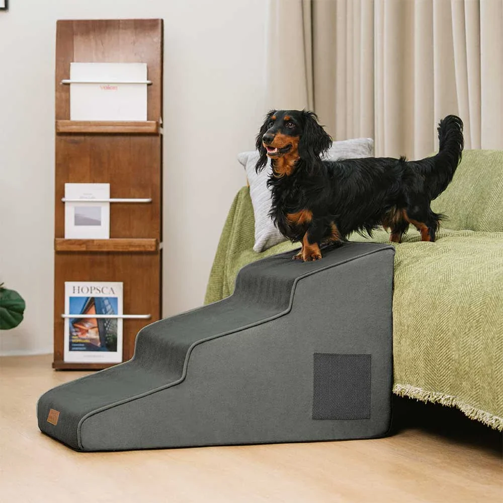 Chenille Extra Wide Non-Slip Removable Sponge Pet Stairs - SafeRamp - Image 14