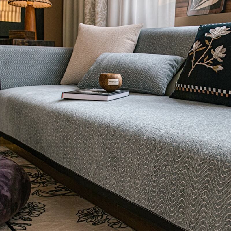 Chenille French Elegance Anti-Scratch Sofa Protector Couch Cover - Image 4