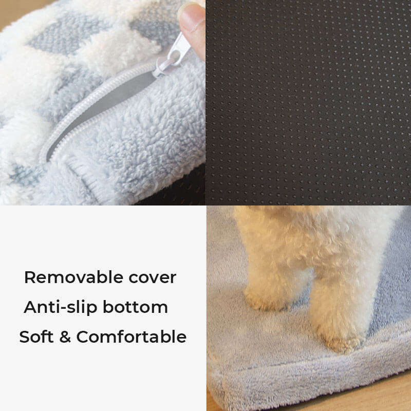 Chequerboard Soft Neck Guard Large Dog Pillow Bed - Image 5