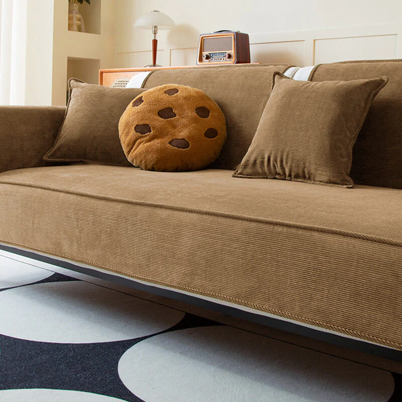Chic Corduroy Sofa Protector Anti-slip Couch Cover - Image 10