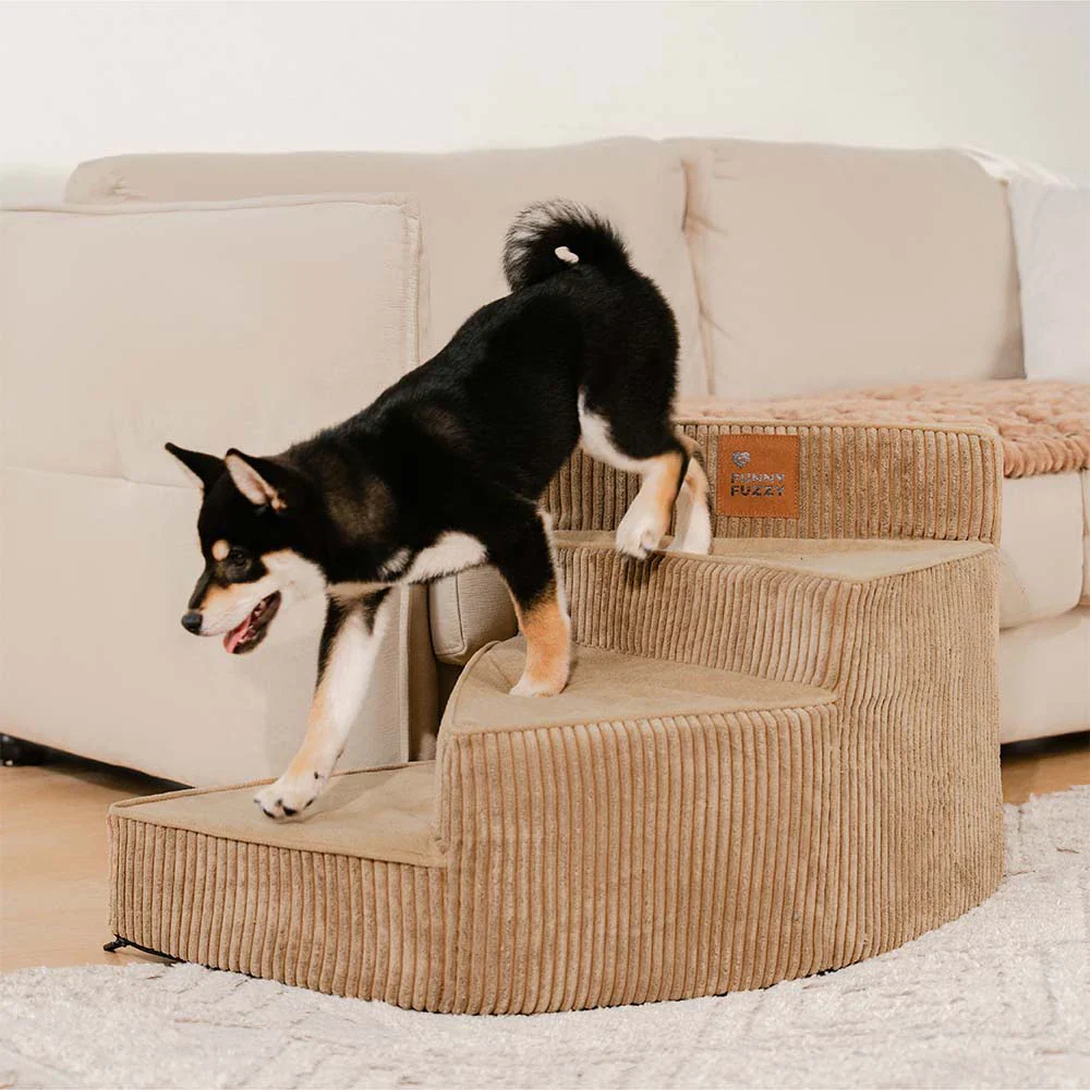 Cozy Corduroy Joint-Friendly Removable Spiral Pet Stairs - CreamyStep - Image 28