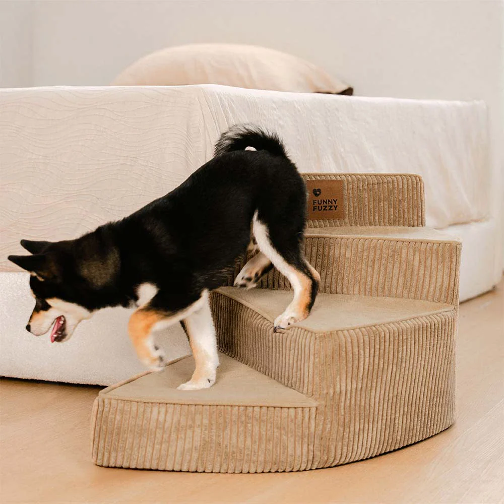 Cozy Corduroy Joint-Friendly Removable Spiral Pet Stairs - CreamyStep - Image 29