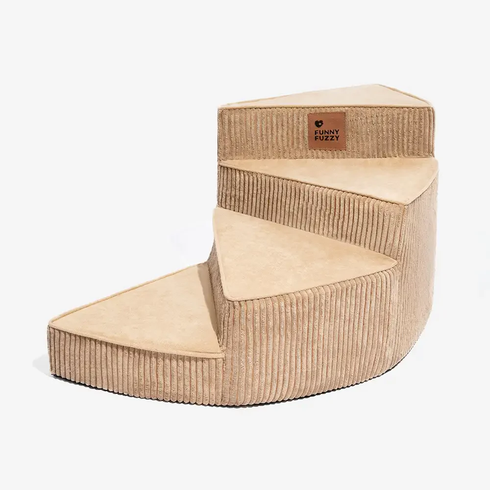 Cozy Corduroy Joint-Friendly Removable Spiral Pet Stairs - CreamyStep - Image 30