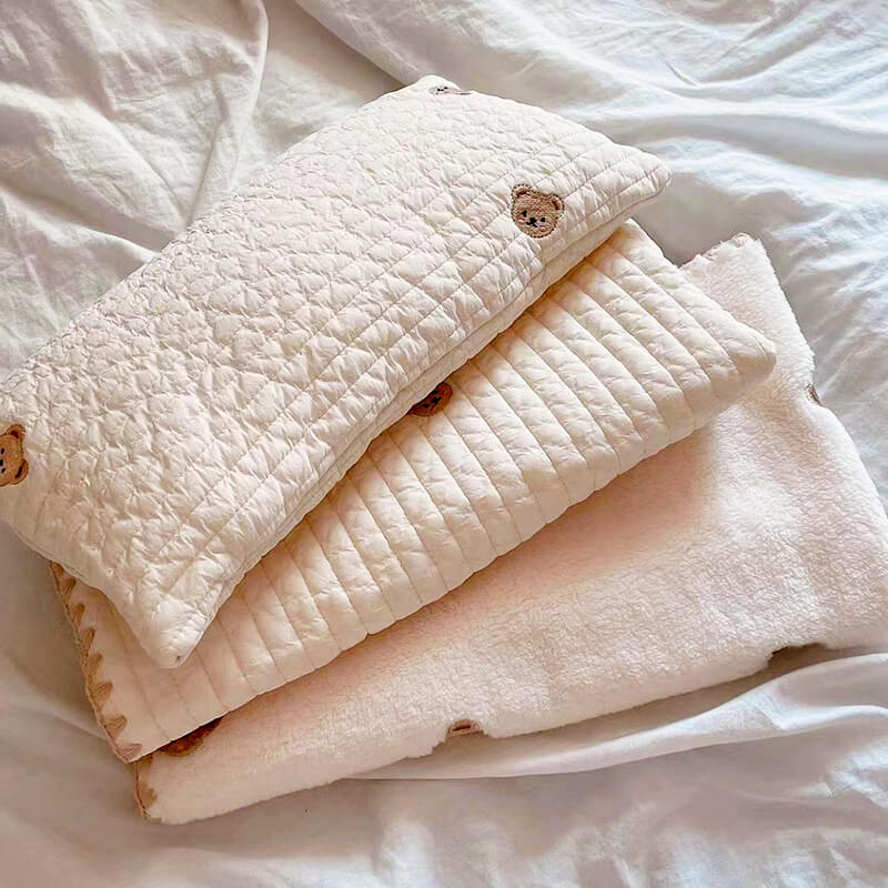 Cozy Embroidered Cotton Pet Pillow Quilt Bed Set - Image 6