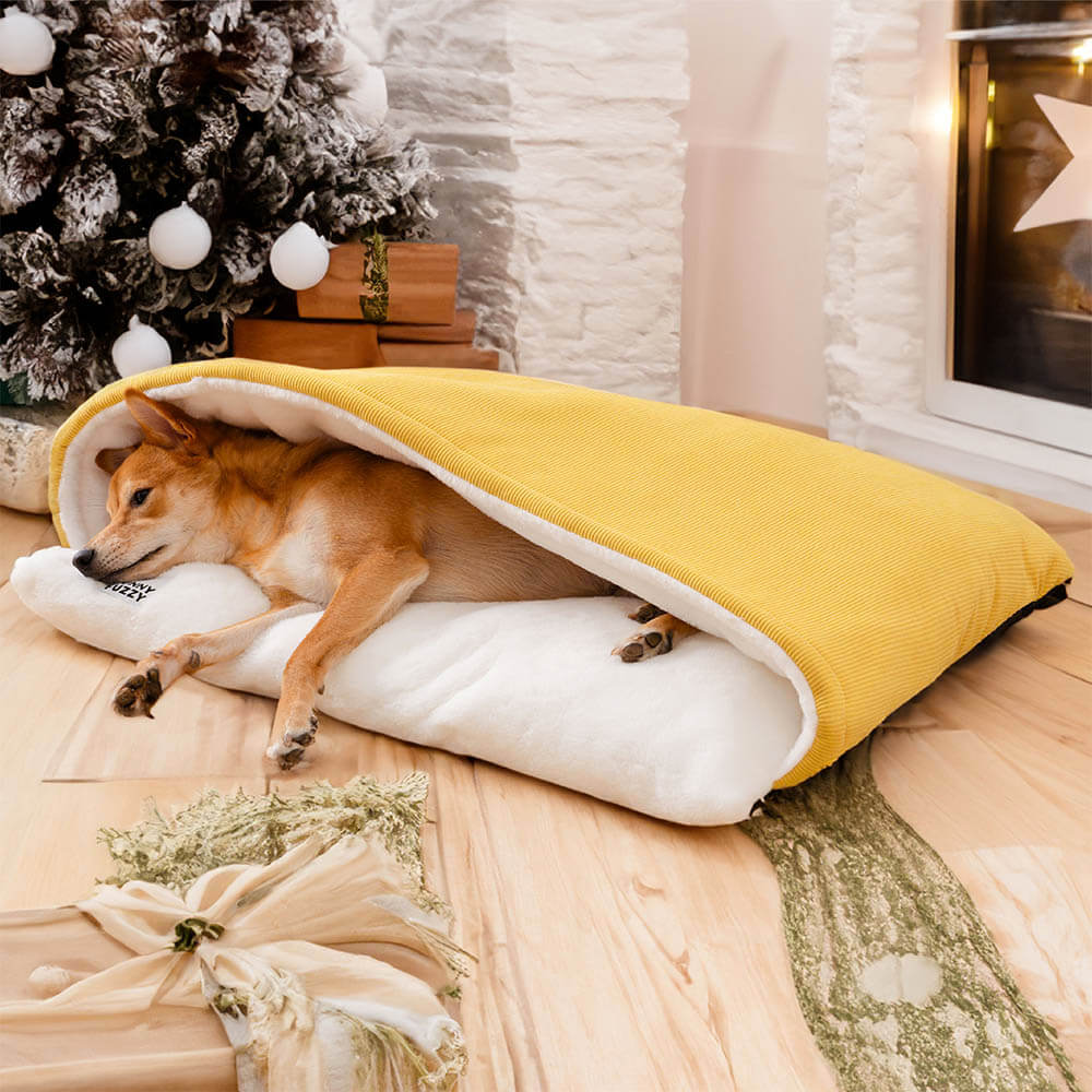 Extremely Soft Fuzzy Puppy Sleeping Bag Dog Bed - Image 3