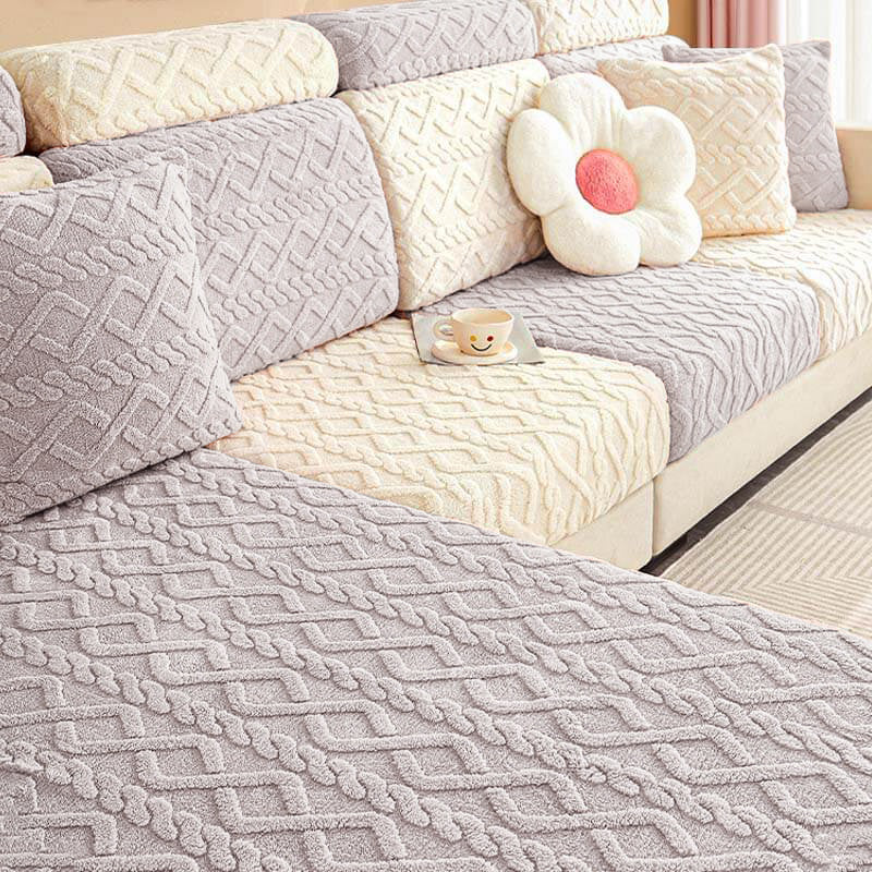 Full Wrap Soft Fleece Stretch Couch Cover - Image 14