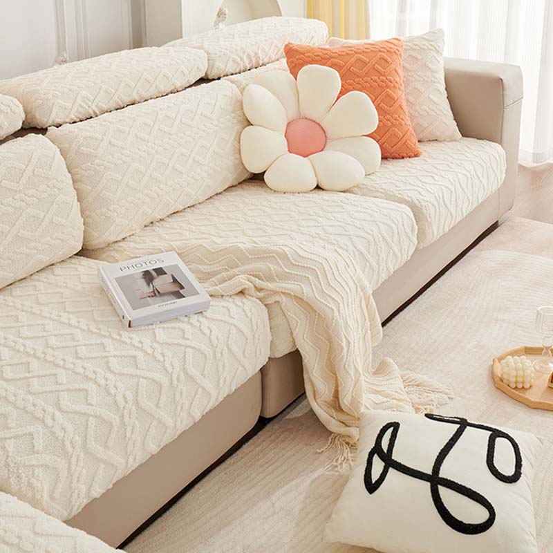 Full Wrap Soft Fleece Stretch Couch Cover - Image 5