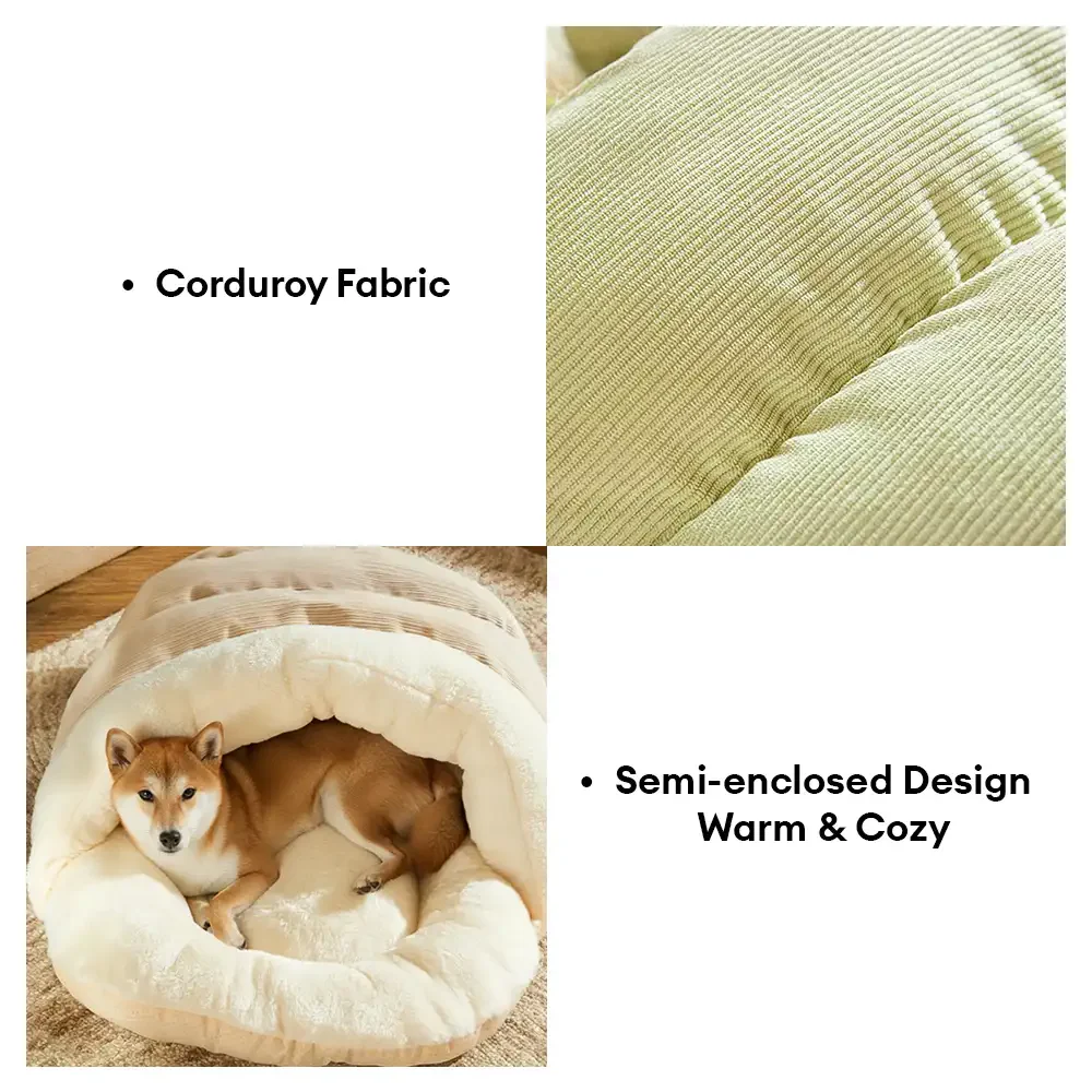 Fun Slipper-style Warm Removable And Washable Enclosed Pet Bed - Image 7