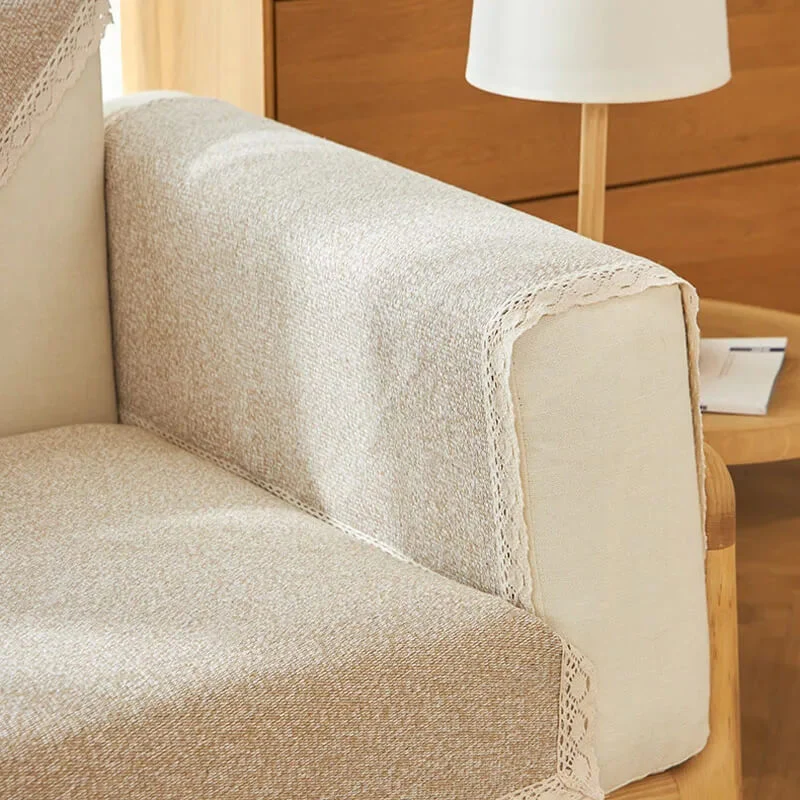 Hand-woven Cotton Linen Non-slip Couch Cover for All Seasons - Image 6