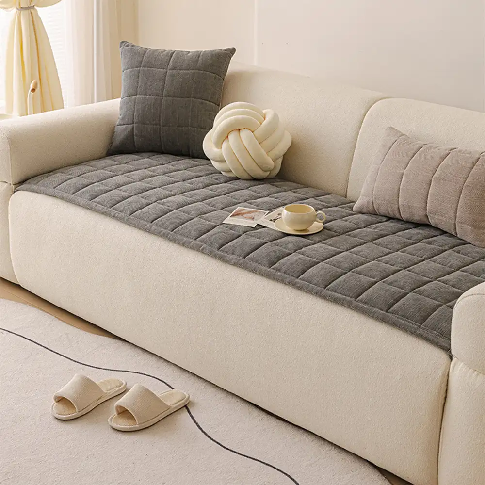 Herringbone Chenille Elegant Breathable Sofa Decoration Non-slip Couch Cover - Image 9