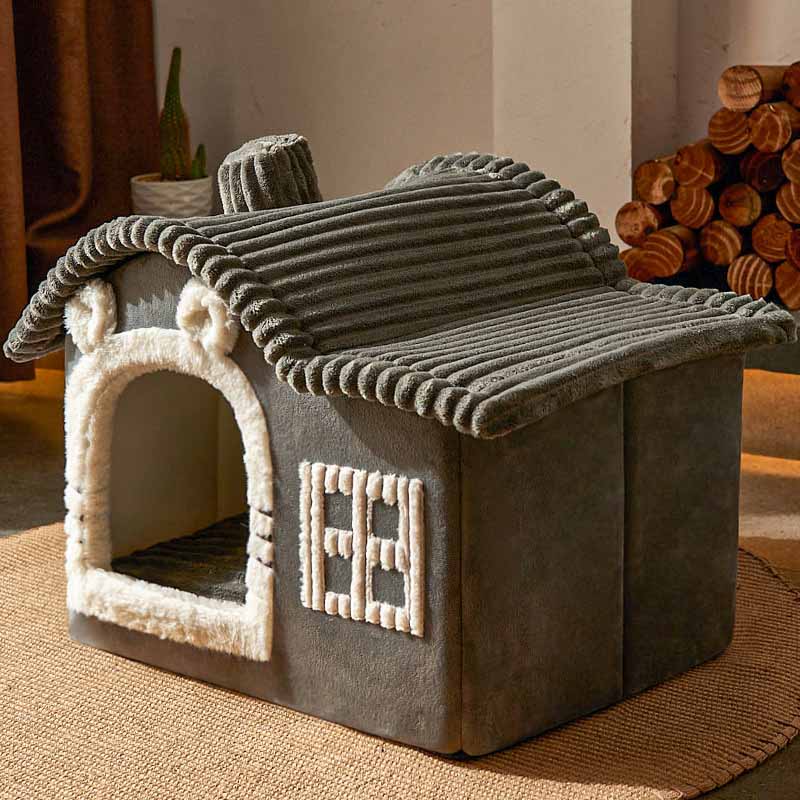 House Design Semi-Enclosed Cat Bed - Image 9