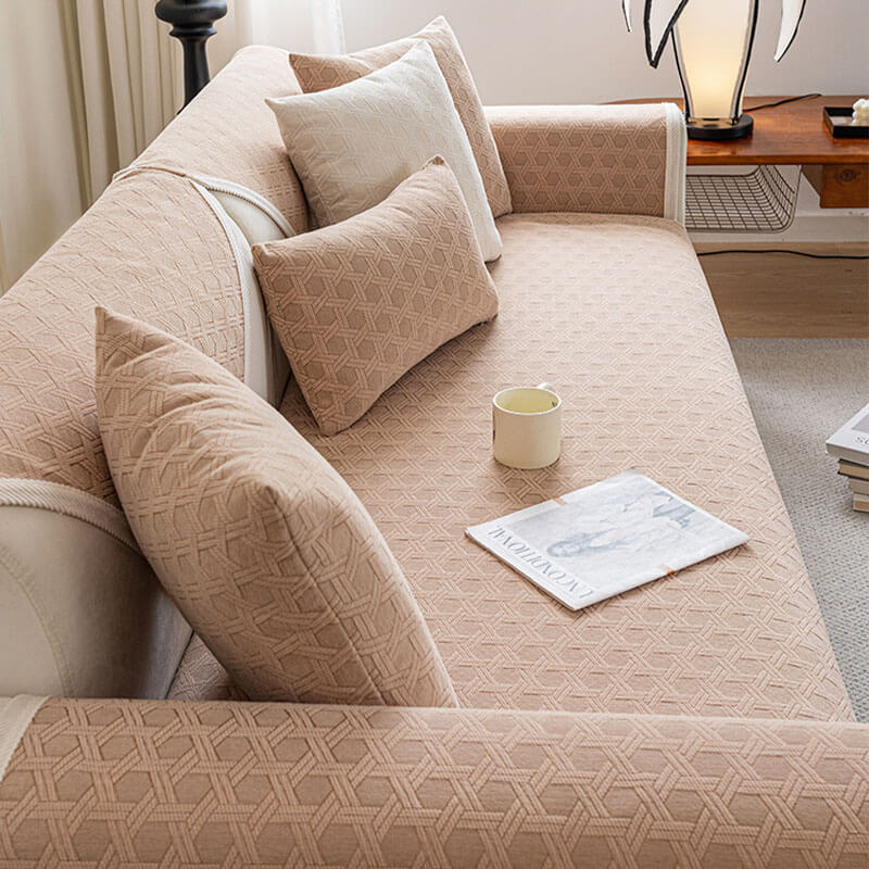 Jacquard Chenille Fabric Water-resistant & Oil-proof Couch Cover - Image 14