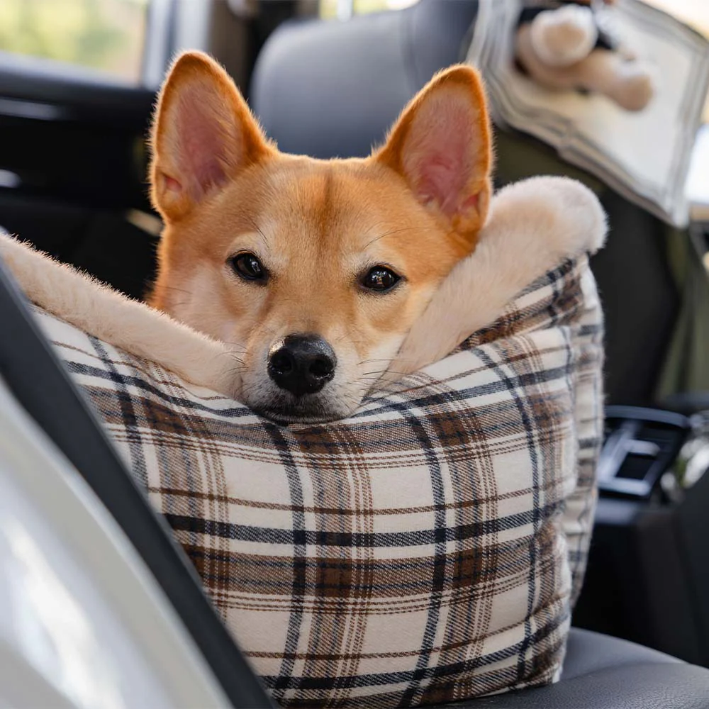 Large Classic Fluffy Booster Dog Car Seat-Keep Secure - Image 7