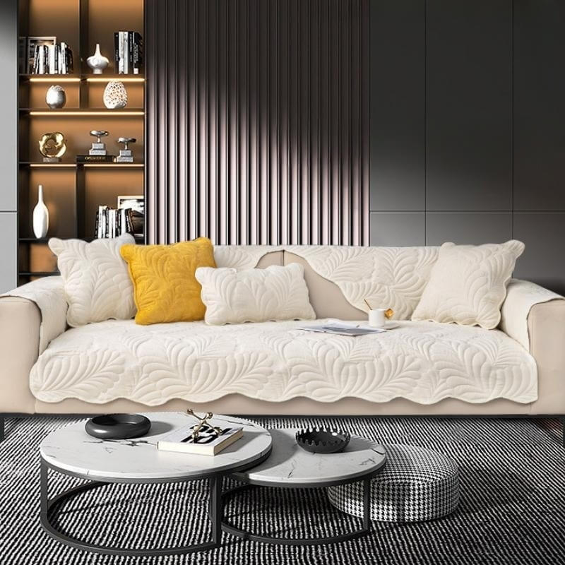 Leaf Cotton Mat Anti-scratch Protective Couch Cover - Image 15