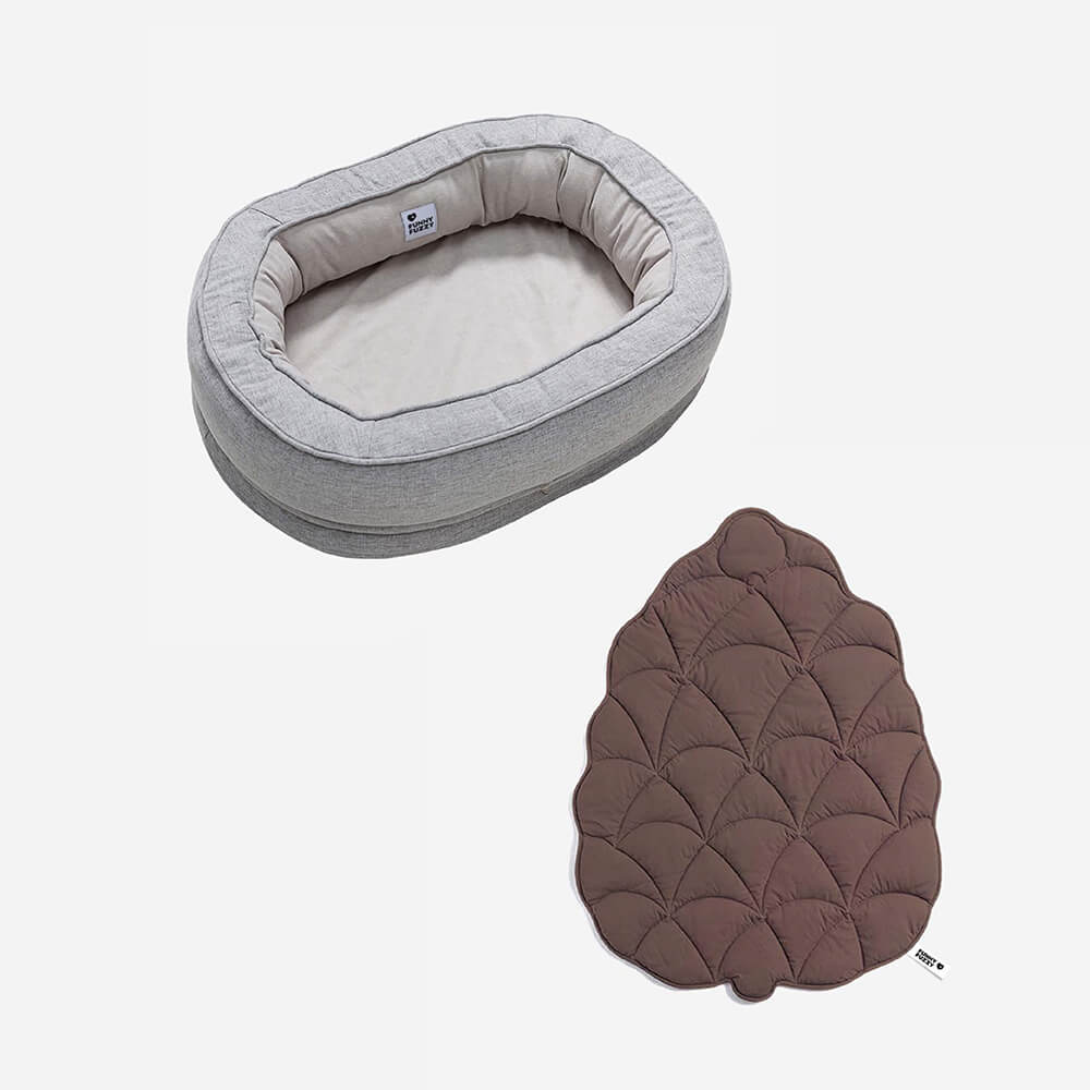 Leaf Shape Dog Blanket With Donut Dog Bed Luxury Dog Gifts - Image 31