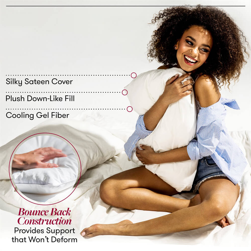 Luxury Hotel Bed Pillows Neck Support Fluffy Pillows Set - Image 5