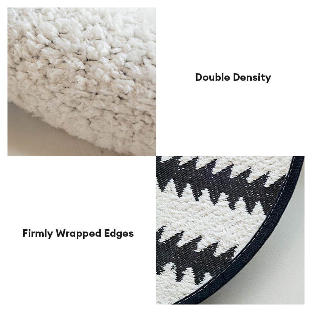 Modern Chevron Stripes Chenille Couch Cover with Wavy Edges - Image 6