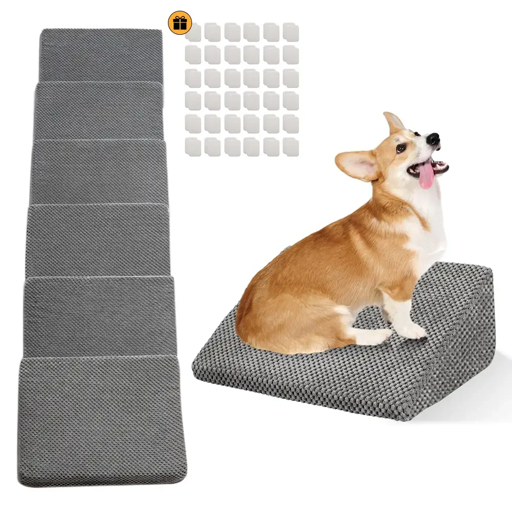 Modular Foam Dog Ramp Stairs for Staircase Stairs with Velcro - Image 14