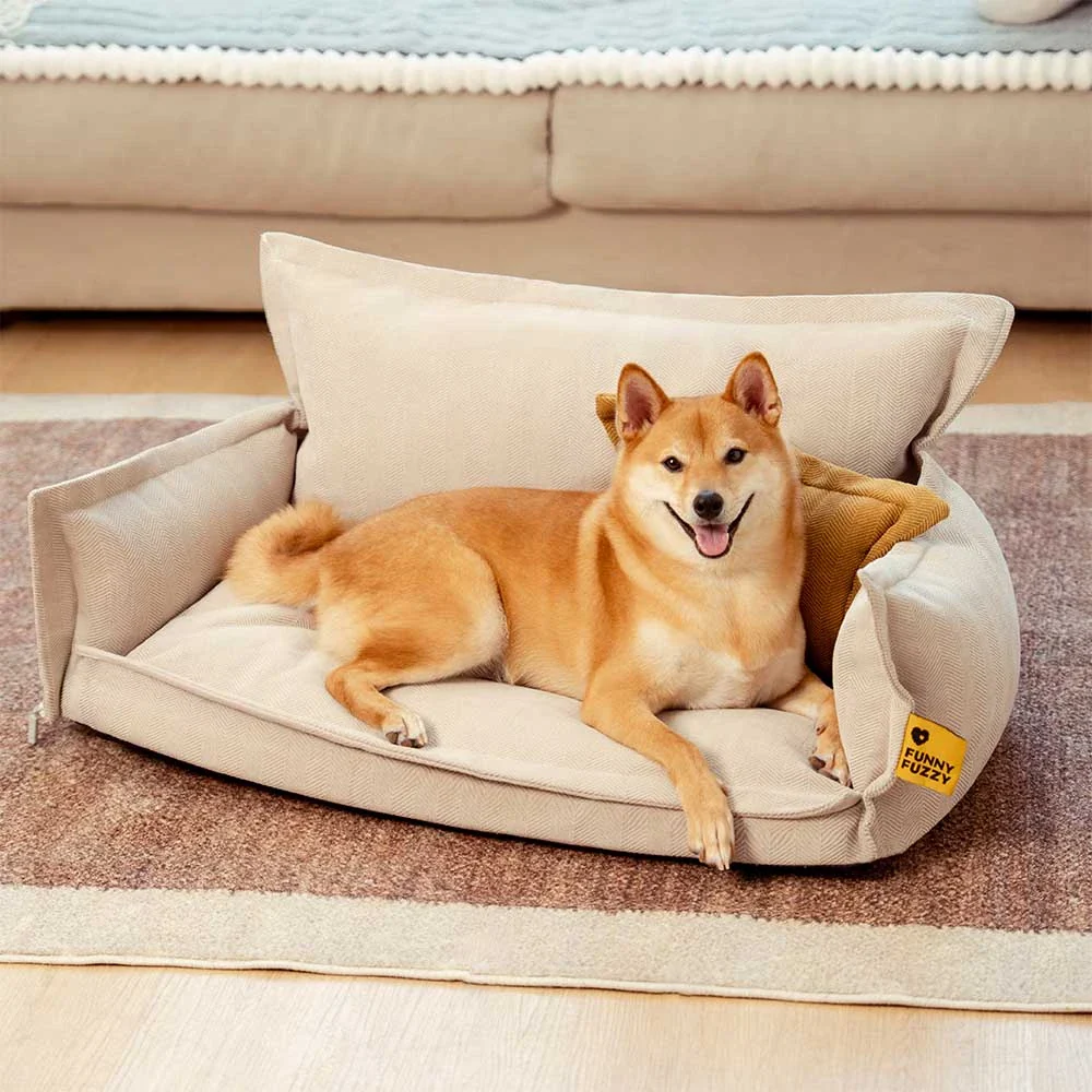 Orthopedic All-season Dual-layer Removable Dog Bed - Retro - Image 9