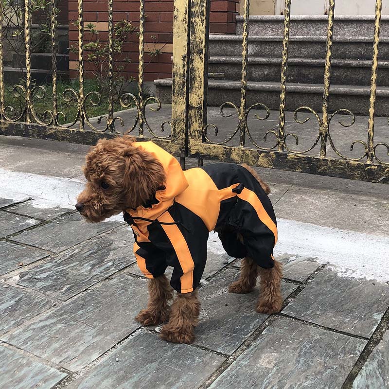 Oxford Fabric Waterproof Dog Full-Cover Raincoat with Legs and Hood - Image 4