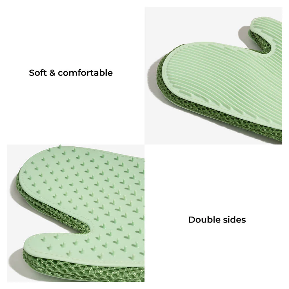 Pet Grooming Glove - Silicone Double Sides Pet Floating Brush - Image 5