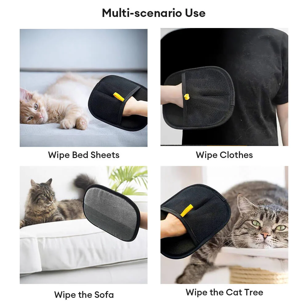Pet Hair Removal Glove with Dual-Sided Electrostatic Bristles - Image 4