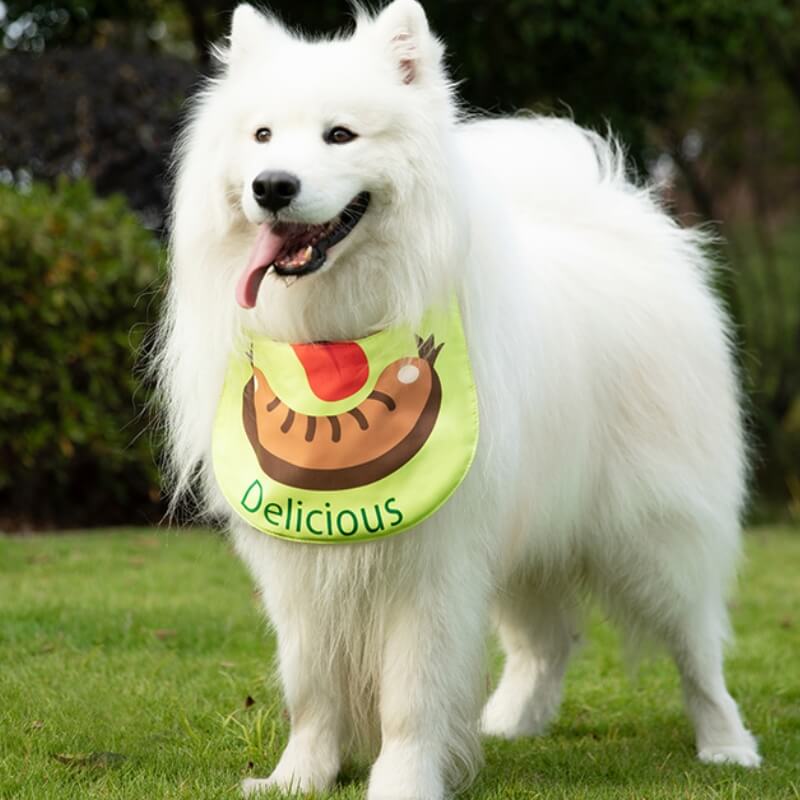 Pet Neckerchief Waterproof Cool Dog Accessories Drool Bib-Sausage - Image 10