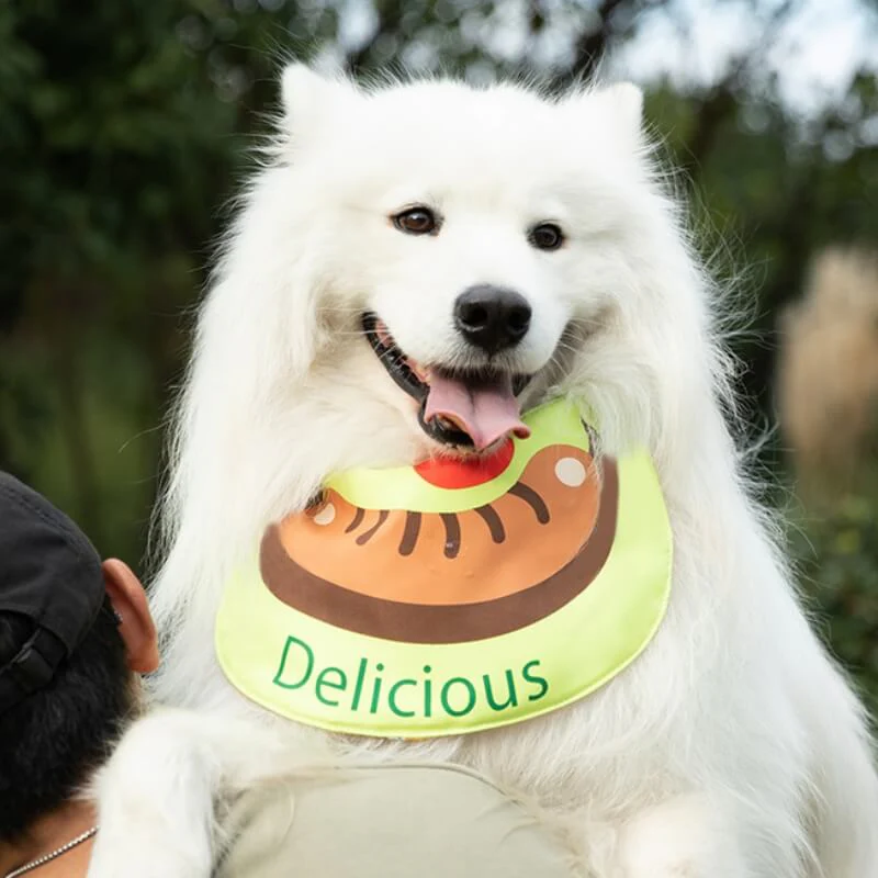 Pet Neckerchief Waterproof Cool Dog Accessories Drool Bib-Sausage - Image 11