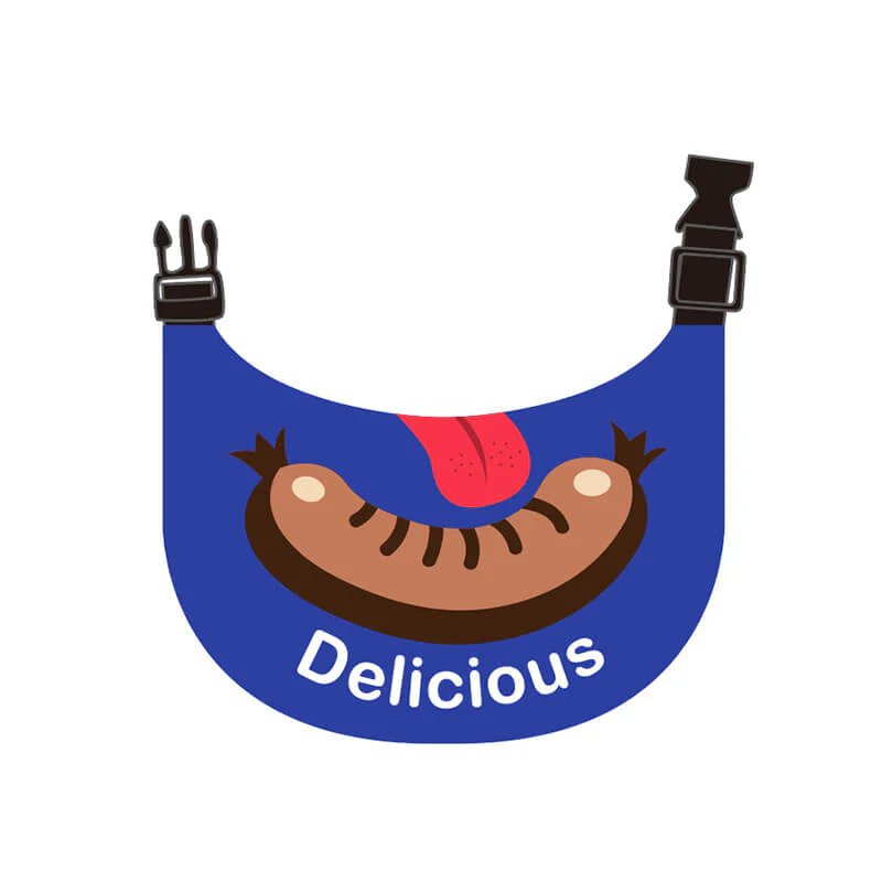 Pet Neckerchief Waterproof Cool Dog Accessories Drool Bib-Sausage - Image 8