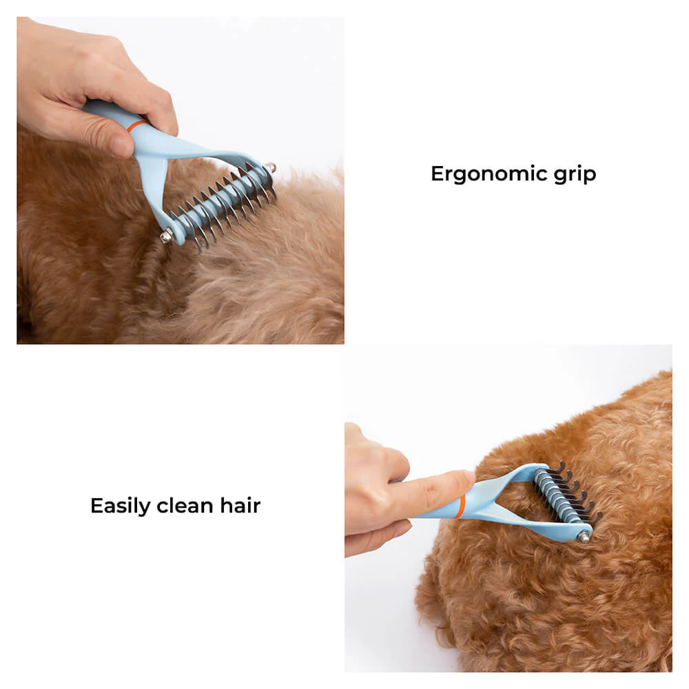 Pet Safe Dematting Comb Rake - Double Sided Blades - Image 6