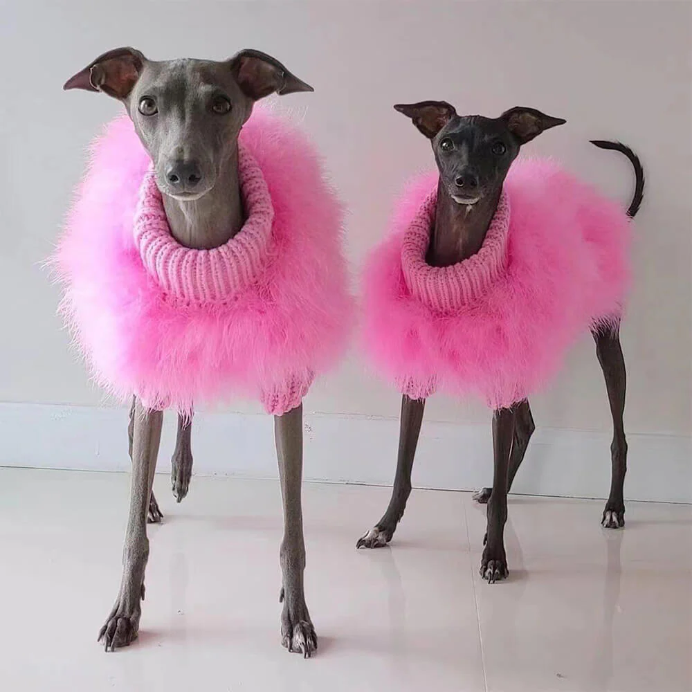 Soft Fluffy Fashion Luxurious Dog Turtleneck Knit Sweater - Image 6