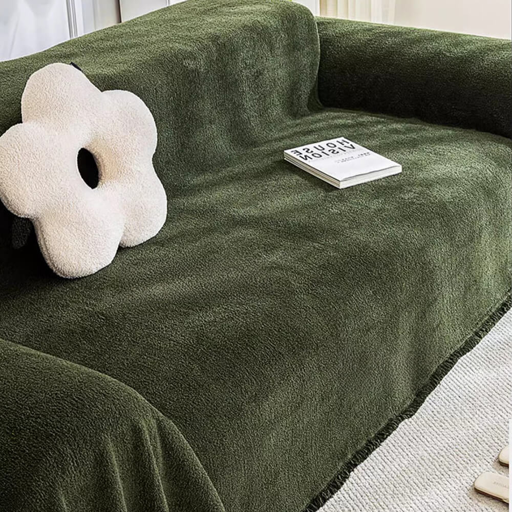 Soft Plush Water-resistant Multi-Purpose Furniture Protection Couch Cover - Image 4