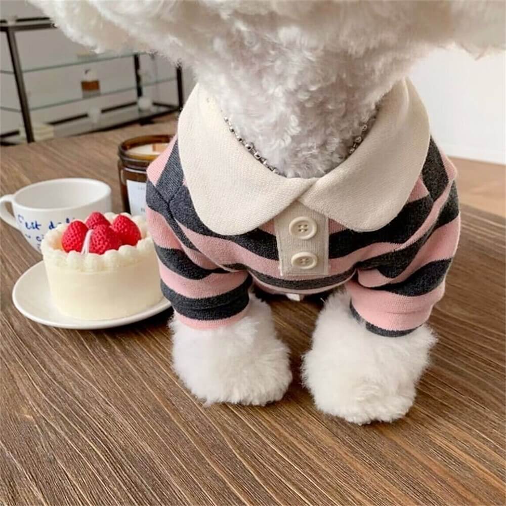 Classic Striped Polo Dog Shirts - Image 13