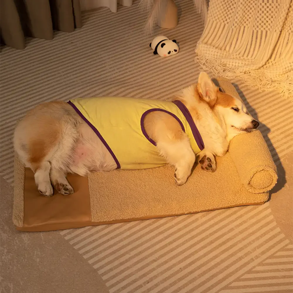 Teddy Fluffy Deep Sleep Large Space Pillow Dog Bed - Honey Amber - Image 7