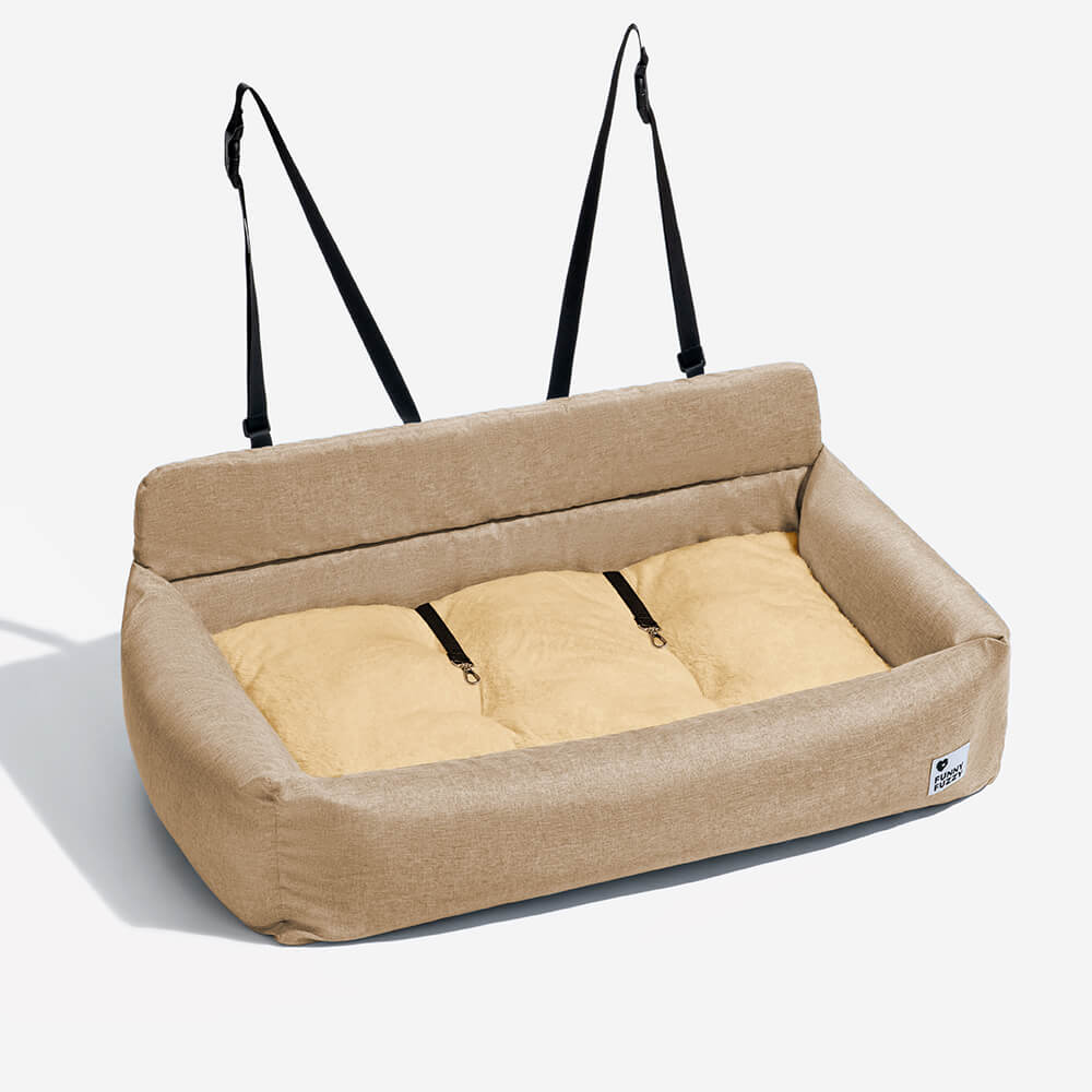 Travel Bolster Full Durable Washable Dog Car Back Seat Bed - Image 14