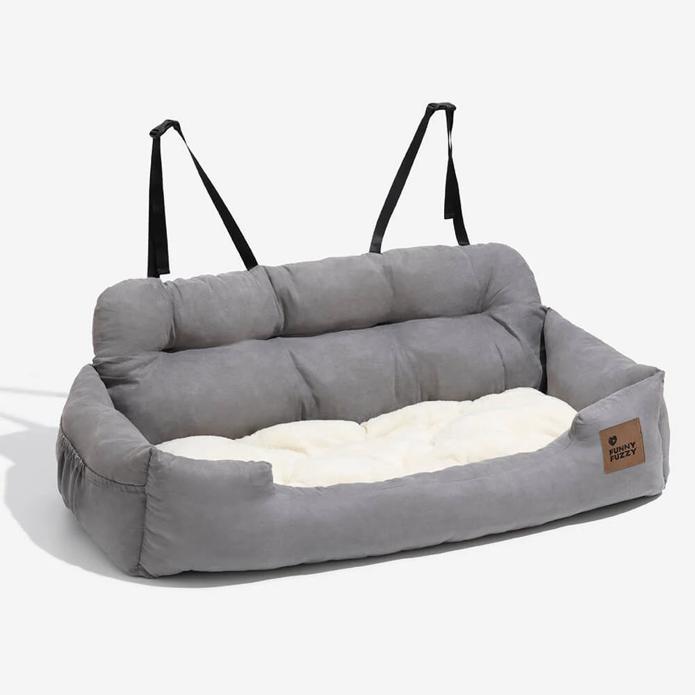 Travel Bolster Safety Medium Large Dog Car Back Seat Bed - Image 22