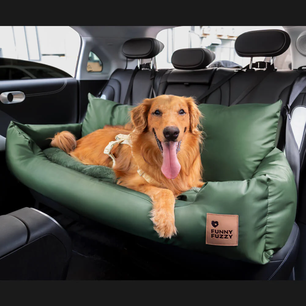 Travel Bolster Safety Medium Large Dog Car Back Seat Bed - Image 45