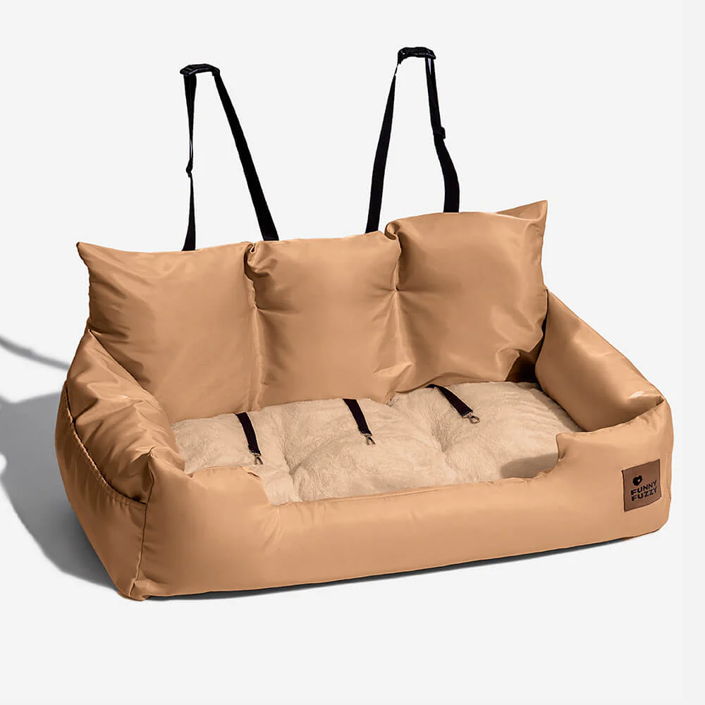 Travel Bolster Safety Waterproof Medium Large Dog Car Back Seat Bed - Image 21