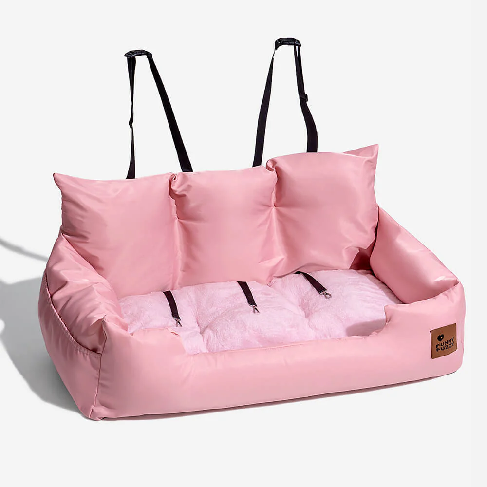 Travel Bolster Safety Waterproof Medium Large Dog Car Back Seat Bed - Image 22