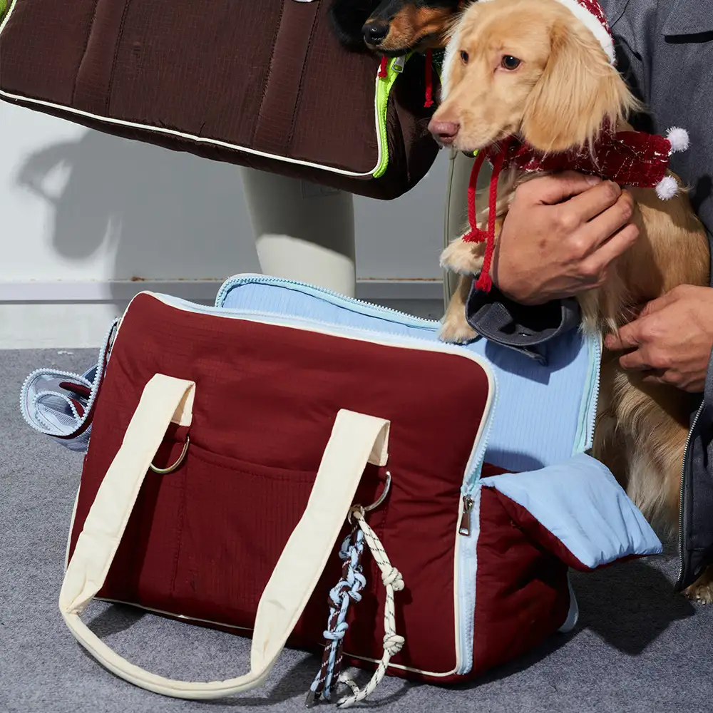 Urban Commuter Color-Block Multi-functional Pet Carrier Bag - Image 10