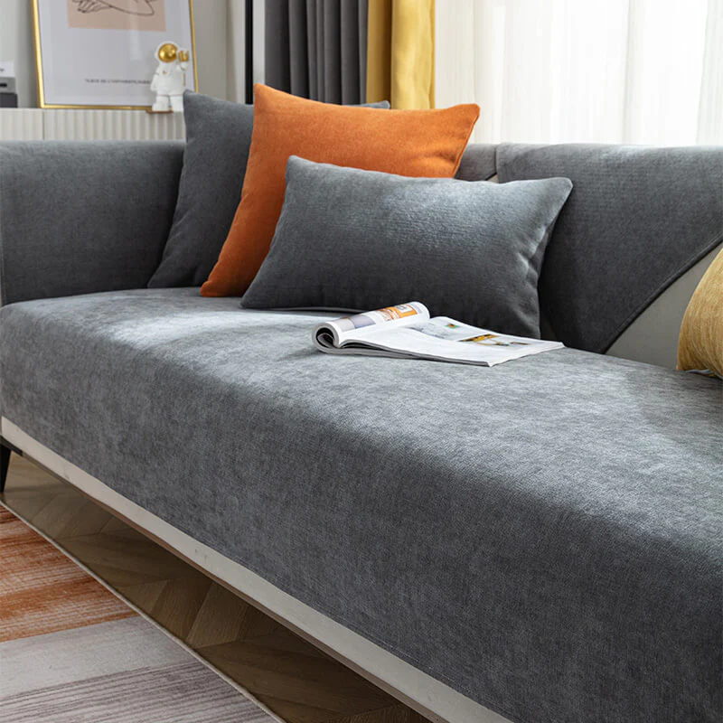 Vermilion Comfortable Chenille Sofa Protective Couch Cover - Image 10