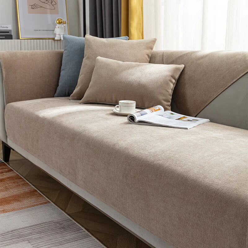 Vermilion Comfortable Chenille Sofa Protective Couch Cover - Image 11
