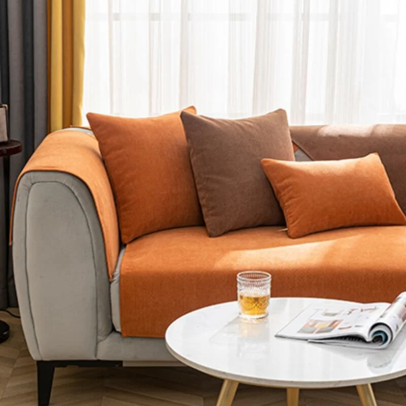 Vermilion Comfortable Chenille Sofa Protective Couch Cover - Image 8