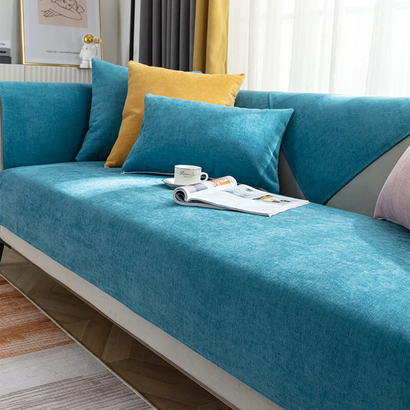 Vermilion Comfortable Chenille Sofa Protective Couch Cover - Image 9