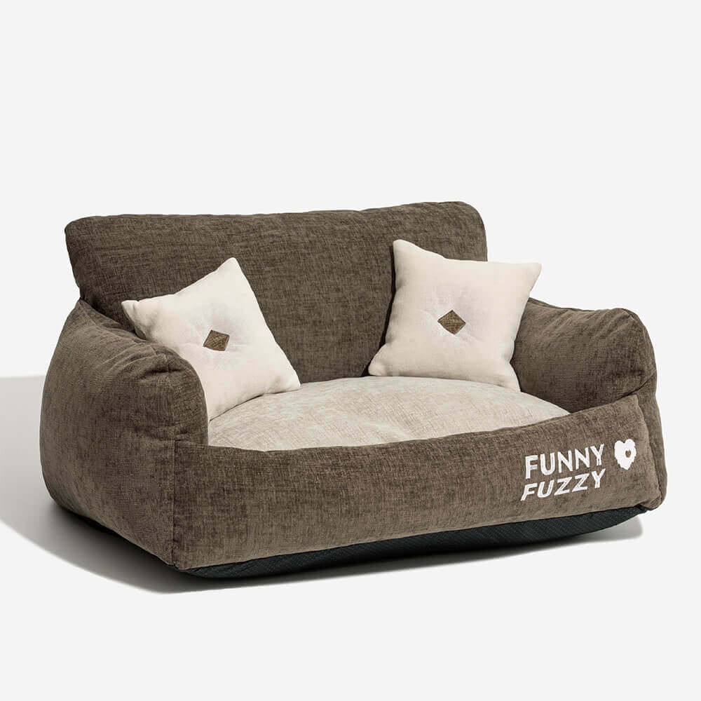 Vintage Chenille Washable Soft Cat Sofa Bed - Image 15