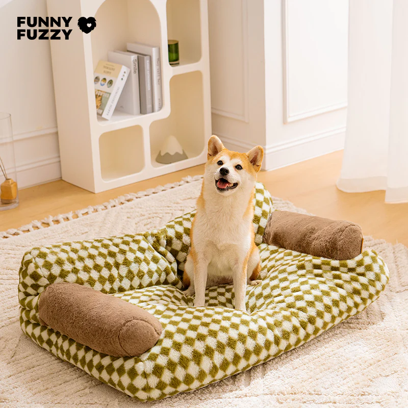Vintage Leisure Diamond Dog & Cat Sofa Bed - Image 4