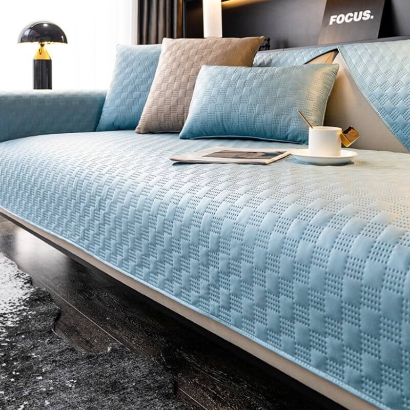 Water-resistant Leathaire Fabric Sofa Cover Furniture Protection Couch Cover - Image 11